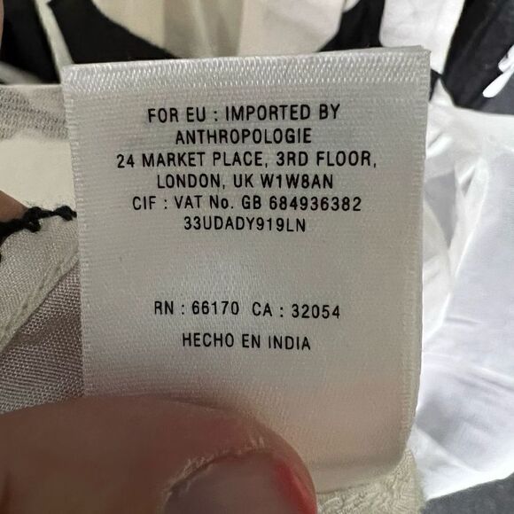 Leifnotes Cherie Chevron Dress Black White Size 0 - Picture 8 of 10